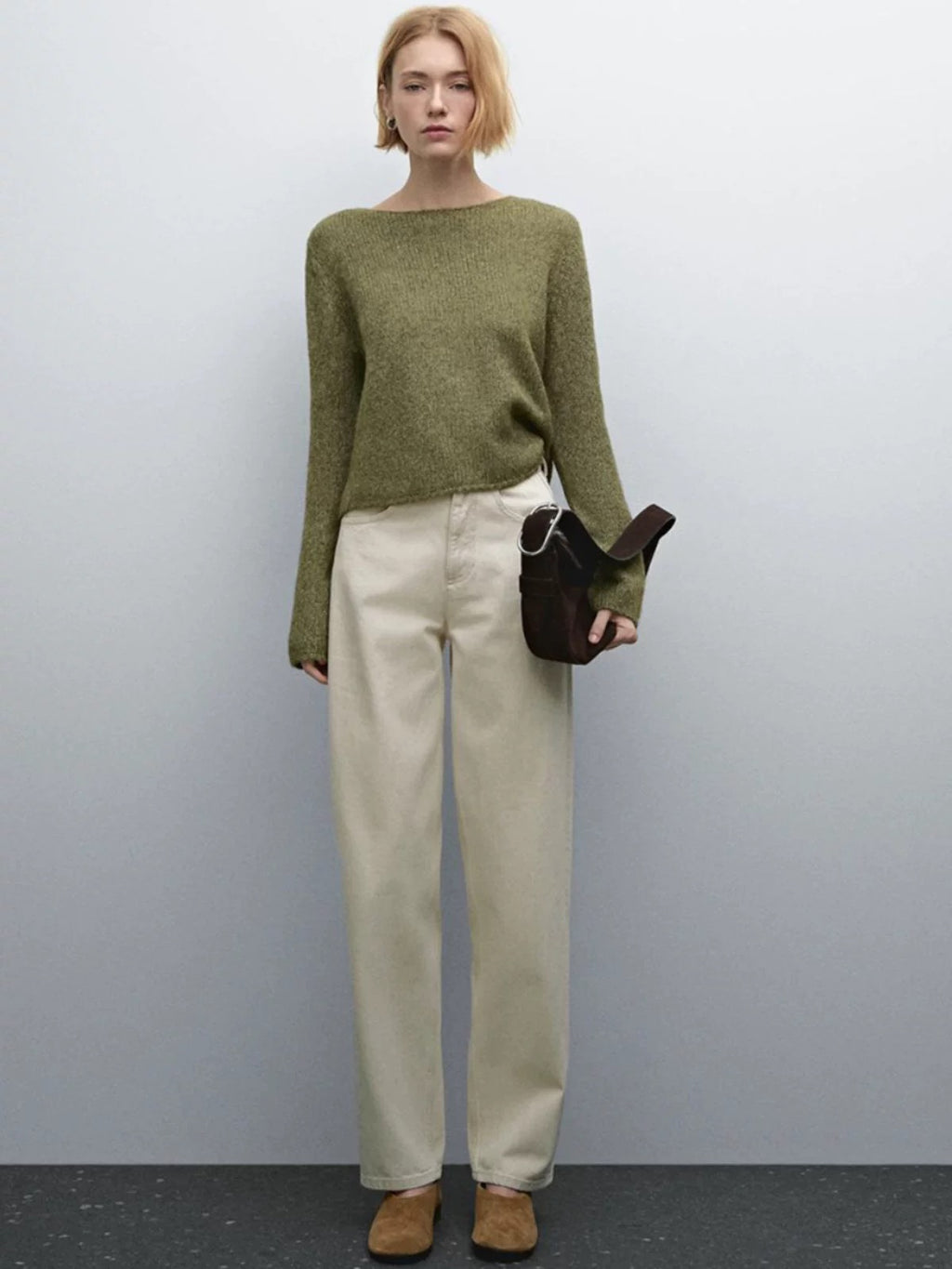 Soft Olive Knit Sweater