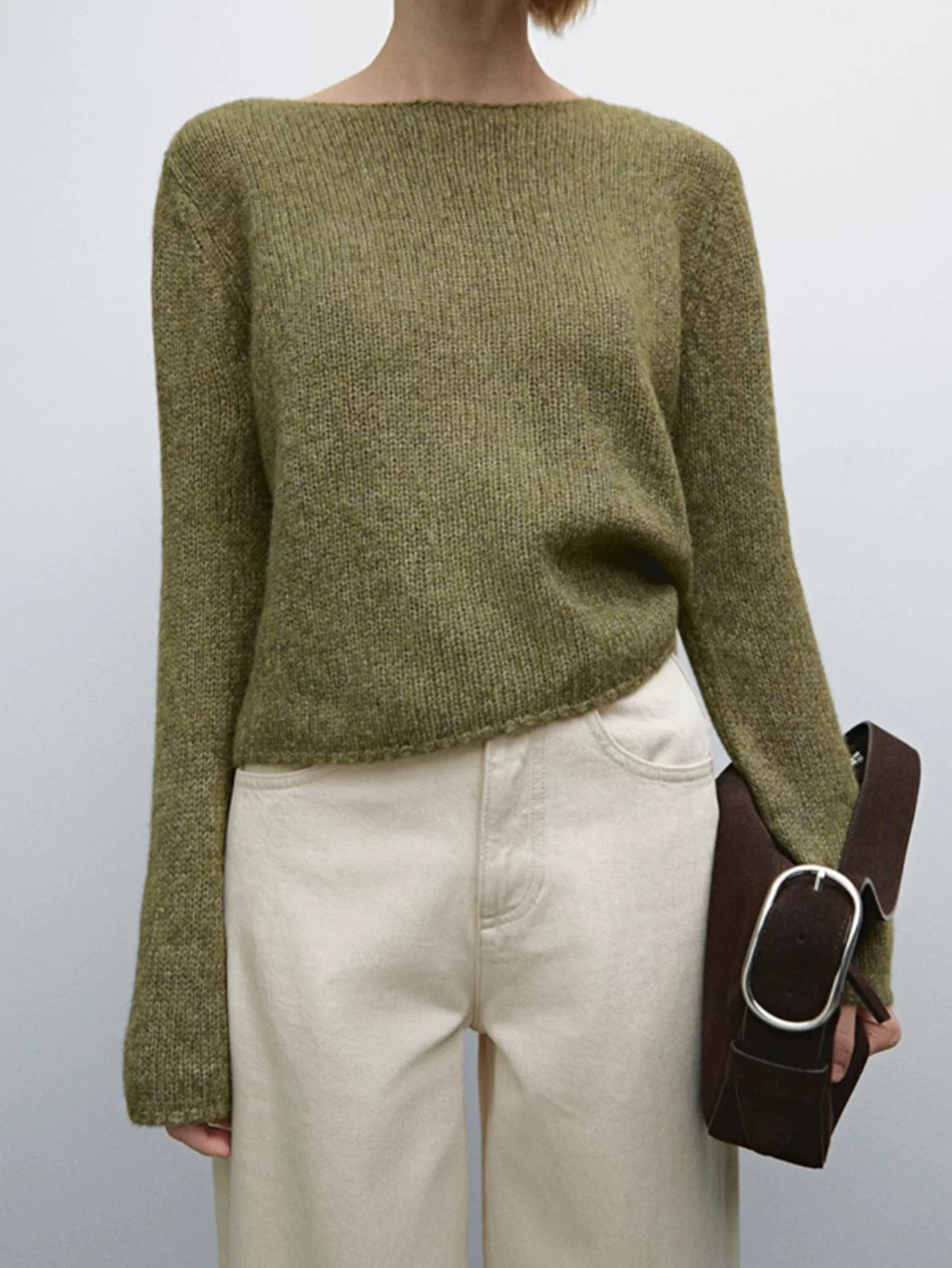 Soft Olive Knit Sweater